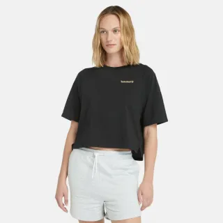 【Timberland】女款黑色吸濕排汗短袖T恤(A5VBY001)