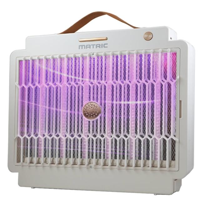 MATRIC松木 MG-EP0408U 電擊捕蚊燈，採用TYPE-C充電設計，支援站立與壁掛兩用模式，尺寸340x295x55mm，輕巧便攜。高效捕捉蚊蟲，無輻射安全使用，產地中國，BSMI免驗認證。適閤家居、辦公室驅蚊，快速消除蚊蟲困擾，讓您享受無蚊環境。