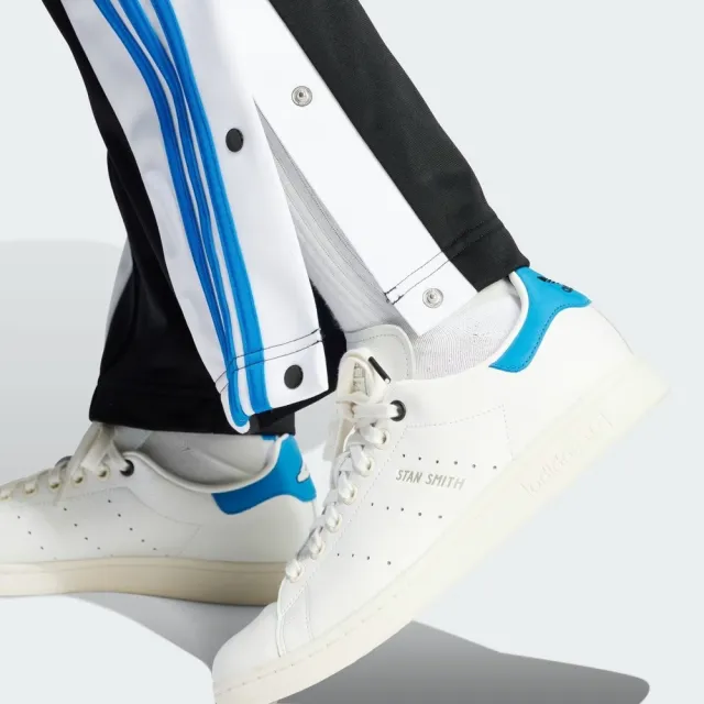 【adidas 愛迪達】Adibreak Pant 女 長褲 運動 休閒 側邊排扣 按扣 拉鍊口袋 穿搭 黑藍(IN6297)