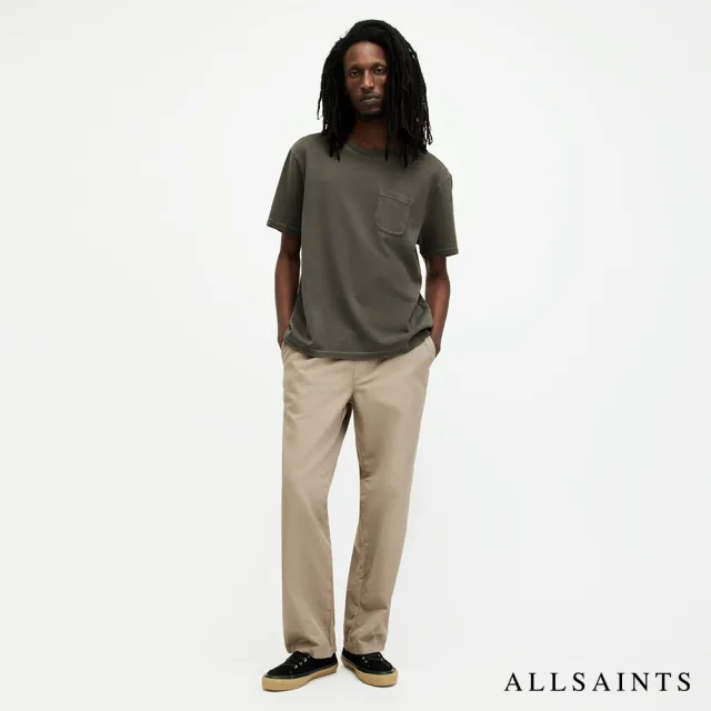 【ALLSAINTS】COLE 純棉寬鬆羅紋刷舊短袖T恤 MD501Z(寬鬆版型)