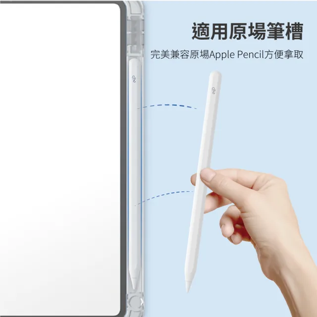 【eiP】超高透 iPad保護殼(附筆槽 平板保護殼/Apple iPad平板支架保護殼)