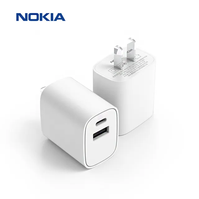 【NOKIA】20W TypeC+USB 2孔 PD3.0+QC 快充充電器(P6305)