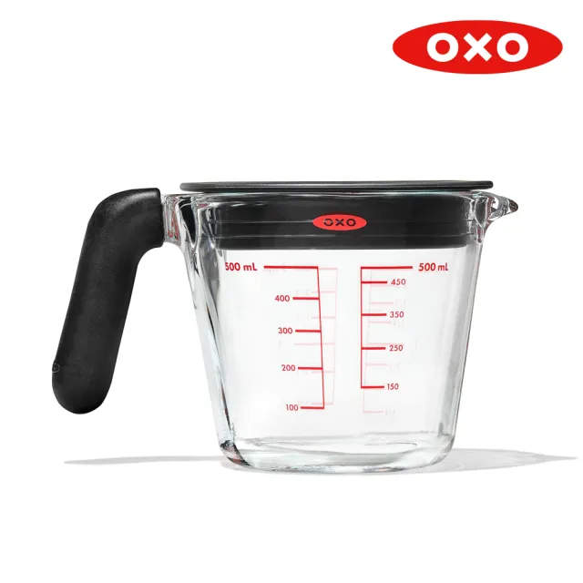 【OXO】玻璃附蓋刻度量杯0.5L