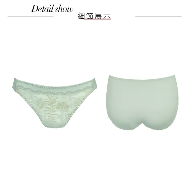【Swear 思薇爾】晨光微燦系列M-XL蕾絲低腰三角女內褲(天空灰)