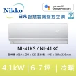 【NIKKO 日光】6-7坪頂級R32聯網聲控一級變頻冷暖型4.1KW分離式空調(NI-41KS/NI-41KC)