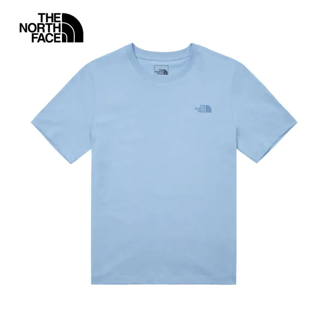 【The North Face】TNF 短袖上衣 品牌LOGO印花 U MFO CAMPING GRAPHIC S/S TEE - AP 男女 藍(NF0A8AUVQEO)