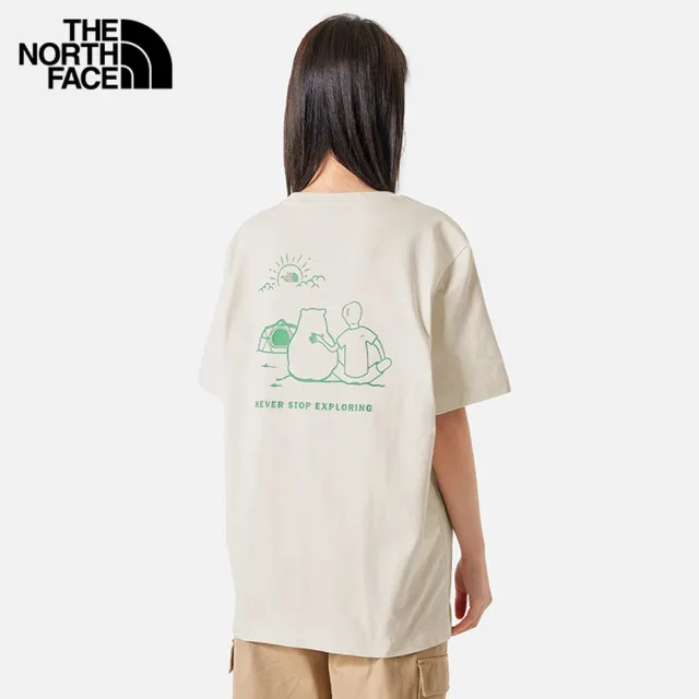 【The North Face】TNF 短袖上衣 品牌LOGO印花 U MFO CAMPING GRAPHIC S/S TEE-AP男女 白(NF0A8AUVQLI)