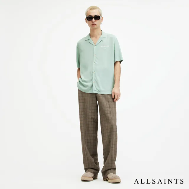 【ALLSAINTS】UNDERGROUND 人造絲寬鬆LOGO短袖夏威夷襯衫 MS209Y(舒適版型)