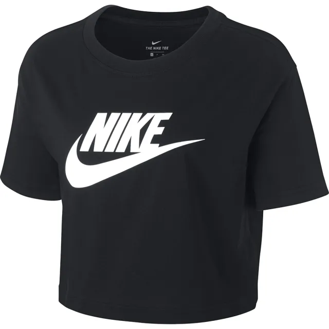 【NIKE 耐吉】AS NSW TEE ESSNTL CRP ICN FT 黑 LOGO短T 短版 短袖 女 夏日(BV6176-010 ∞)