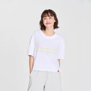 【NEW BALANCE】NB 短版短袖T恤_女裝_白色_WT13509WT(美版 版型偏大)