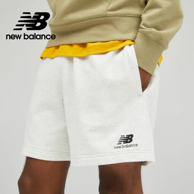 【NEW BALANCE】NB 棉質短褲_中性_米灰色_US21500SAH