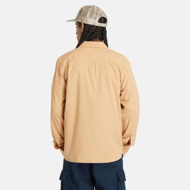【Timberland】男款小麥色府綢襯衫(A42J5EH3)