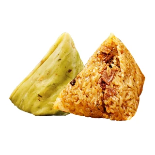 【樂活e棧】招牌素食滷香粽子+素食艾草粿粽子x2包(素粽 全素 端午)