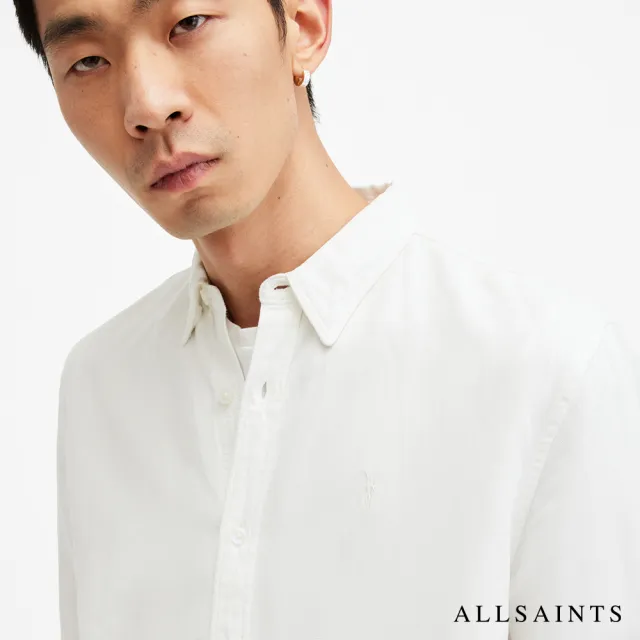 【ALLSAINTS】LAGUNA 亞麻公羊頭骨長袖襯衫 MS540Z(常規版型)