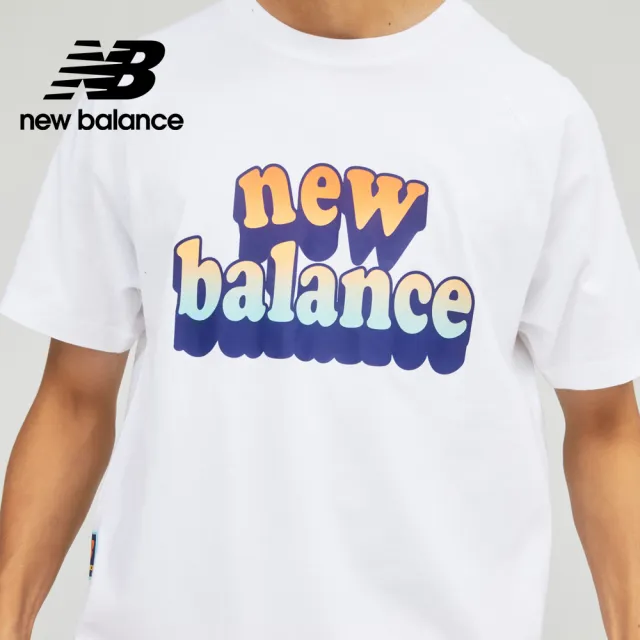 【NEW BALANCE】NB 短袖上衣_男裝_白色_AMT21564WT