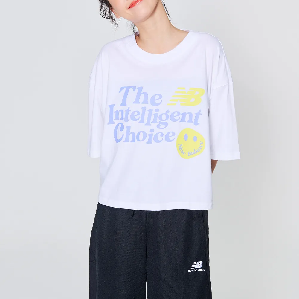 【NEW BALANCE】NB 短袖上衣_女裝_白色_WT21521WT