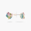 【Les Nereides】水畔精靈-日本鳶尾花與祖母綠切割水晶耳環
