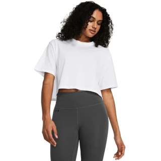 【UNDER ARMOUR】UA 女 Campus Boxy 短版T-Shirt_1383644-100(白色)