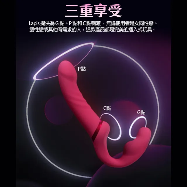 【Lovense】Lapis 穿戴式雙頭情侶按摩棒(情趣職人 情趣按摩棒 情趣用品 女生自慰器)