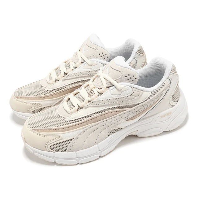 【PUMA】休閒鞋 Teveris Nitro Vortex 男鞋 米白 復古 氮氣中底 老爹鞋(392593-01)