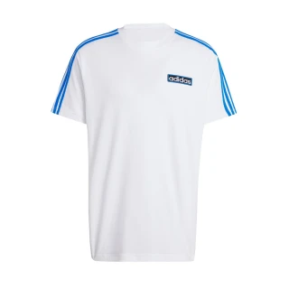 【adidas 愛迪達】Adibreak Tee 男 短袖 上衣 T恤 運動 復古 經典 棉質 舒適 白藍(IV5351)