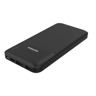 【Philips 飛利浦】DLP1811 10000mAh 10W雙USB 2孔輸出 行動電源(輕薄輕巧)