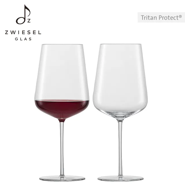 【ZWIESEL GLAS】ZWIESEL GLAS Vervino 類手工波爾多紅酒杯742ml 二入組(紅酒杯/白酒杯/品酒杯)