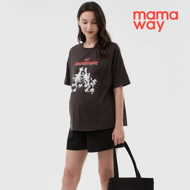 【mamaway 媽媽餵】迪士尼101忠狗寬鬆孕哺罩衫