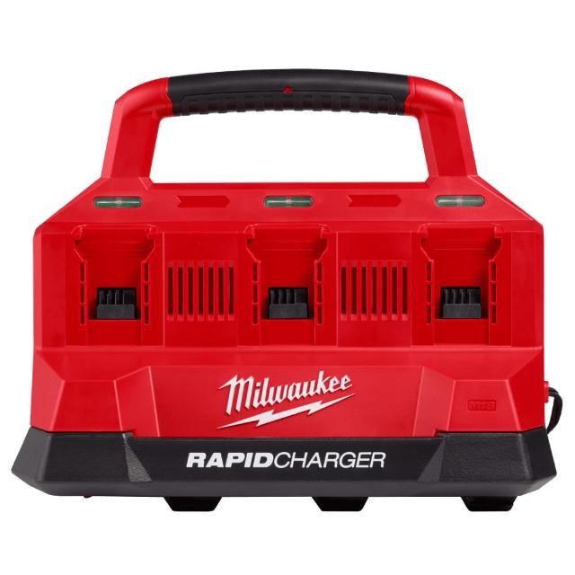 【Milwaukee 美沃奇】18V鋰電配套6口快速充電器(M18PC6)