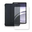 【VXTRA】三星 Galaxy Tab A9+ 11吋 經典皮紋三折皮套+9H鋼化玻璃貼 X210 X216(合購價)