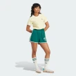 【adidas 愛迪達】VRCT Short 女 短褲 運動 復古 休閒 三葉草 毛圈布 舒適 日常 居家 綠黃(IR6045)