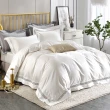 【Betrise】典雅系列 300織長絨棉素色鏤空四件式被套床包組(雙/加 均一價)