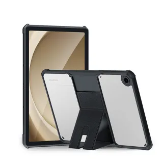 【XUNDD 訊迪】三星 Galaxy Tab A9+ 11吋 軍事氣囊 隱形支架平板防摔保護殼套-極簡黑(X210 X216)