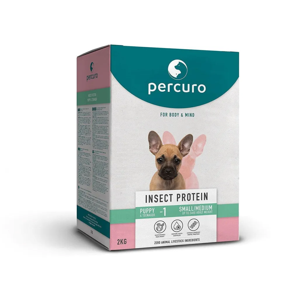 【PERCURO】中小型幼犬飼料-2KG(新型態昆蟲蛋白)