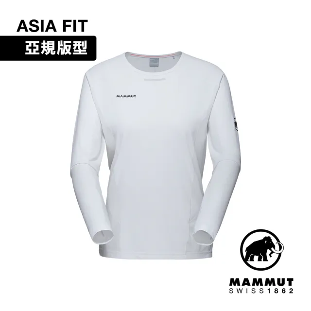 【Mammut 長毛象】Aenergy FL Longsleeve AF W 輕量抗菌長袖排汗衣 白色 女款 #1016-01360