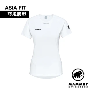 【Mammut 長毛象官方直營】Aenergy FL T-Shirt AF W 抗菌短袖排汗衣 白色 女款 #1017-04990