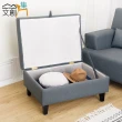 【文創集】蓋爾灰色貓抓皮革L型沙發組合(四人座＋椅凳組合)