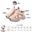 【SANRIO 三麗鷗】16.5-20cm童鞋 閃亮金蔥復古魔鬼氈輕量減壓休閒運動老爹鞋(紫.粉色)