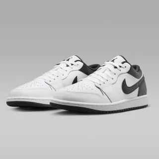 【NIKE 耐吉】運動鞋 籃球鞋 男鞋 AIR JORDAN 1 LOW White Black 白黑 AJ1 喬丹 低筒 緩震(553558132)