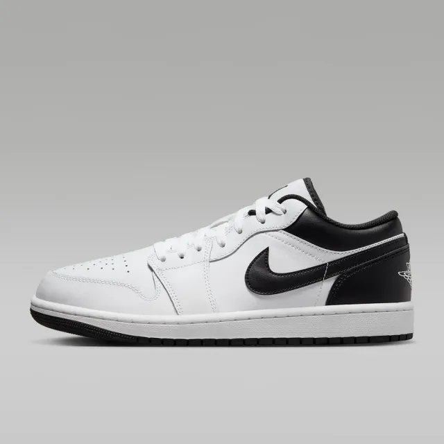 【NIKE 耐吉】運動鞋 籃球鞋 男鞋 AIR JORDAN 1 LOW White Black 白黑 AJ1 喬丹 低筒 緩震(553558132)