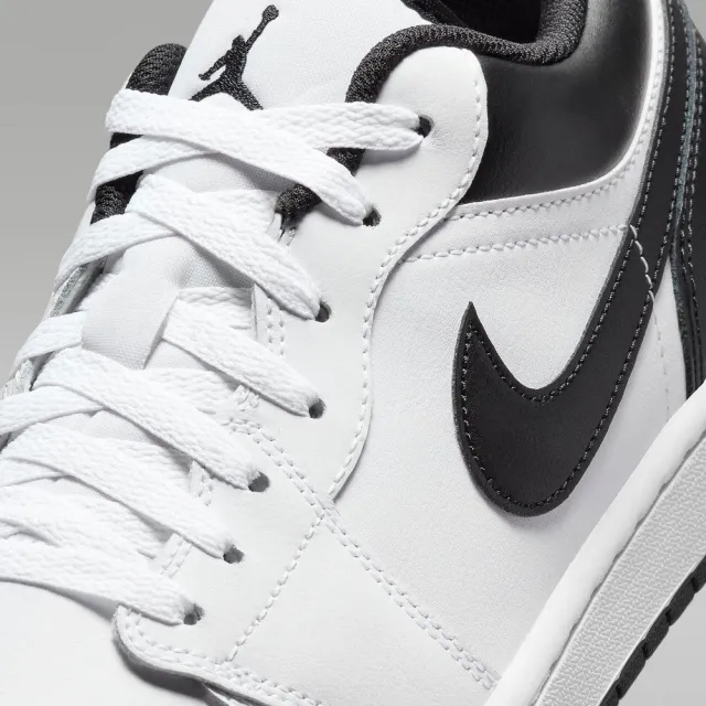 【NIKE 耐吉】運動鞋 籃球鞋 男鞋 AIR JORDAN 1 LOW White Black 白黑 AJ1 喬丹 低筒 緩震(553558132)