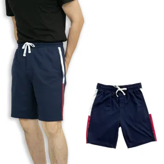 【Tommy Hilfiger】Tommy Hilfiger 棉短褲 深藍 大尺碼 短褲 鬆緊 無刷毛 湯米 鬆緊褲(短褲9572EL3)