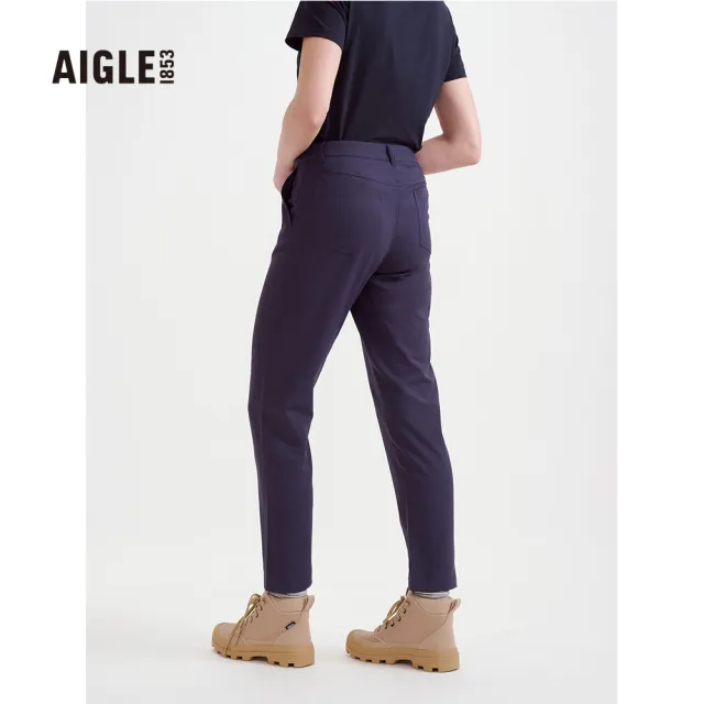 【AIGLE】女防潑休閒長褲AG-3P230A057 深藍(女長褲 防潑長褲 休閒長褲)