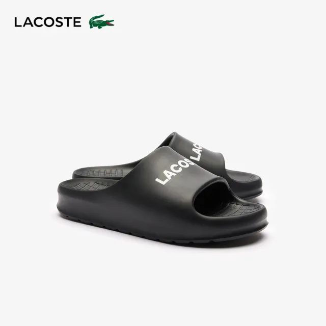 【LACOSTE】男鞋-厚底拖鞋(黑色)