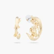 【Les Nereides】淡金鳶尾-金色鳶尾花圈形耳環
