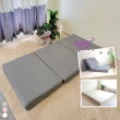 【BN-Home】全新升級souffle舒芙蕾涼感貓抓布5尺雙人三折床墊(防潑水/貓抓布/床墊套/布套)