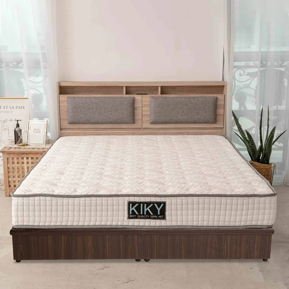 【KIKY】如懿-附插座靠枕二件床組 雙人5尺(床頭片+六分底)
