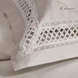 【Charisma】500織埃及長纖細棉蕾絲四件式被套床包組-永恆之約(加大)