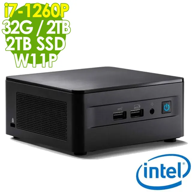 【Intel 英特爾】NUC i7-1260P/32G/2TSSD+2TB/WIFI6/W11P(無線迷你電腦)