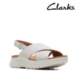 【Clarks】女鞋 Dash Lite Wish寬版交叉設計輕量涼鞋 厚底涼鞋(CLF71949S)